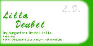 lilla deubel business card